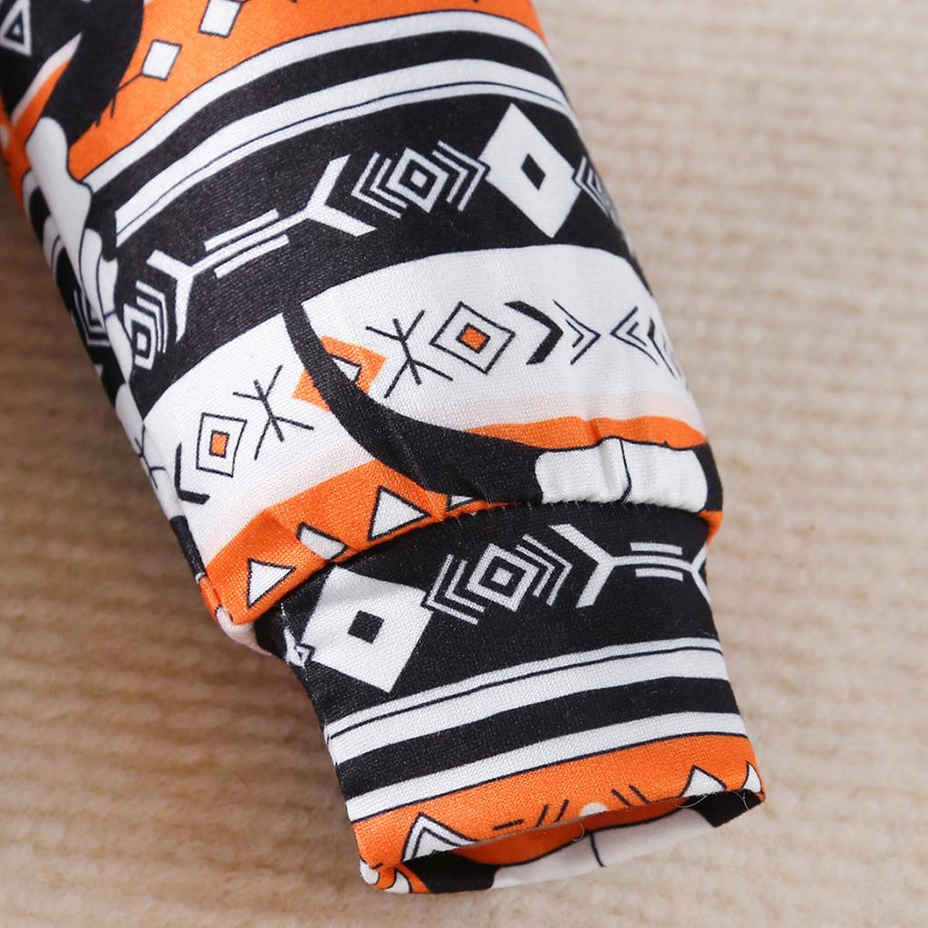 Infant Baby Boy Western Cowboy Style All-over Print Long Sleeve Jumpsuit