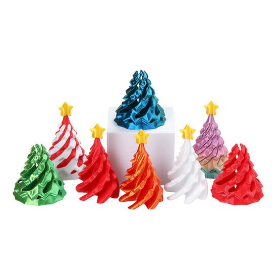 3D Printed Spiral Christmas Tree Toy Impossible Passthrough Sculpture Vortex Thread Illusion Stress Relief Kids Adults Mini Spiral Cone Fidget Toy