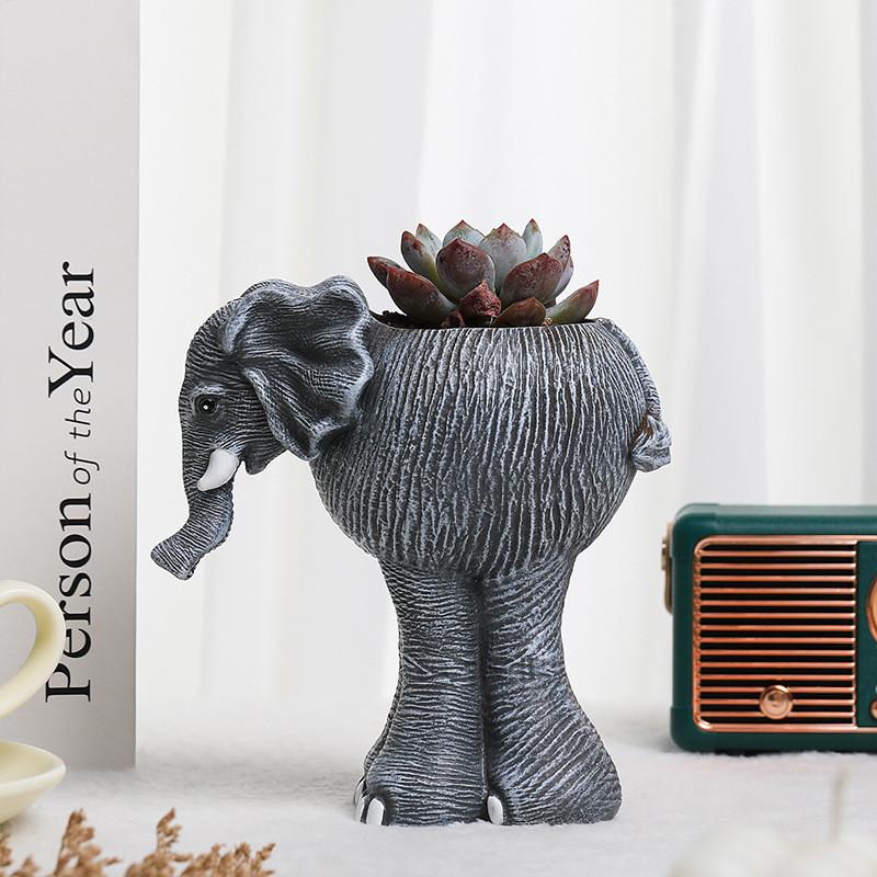 Gärtnervase Cartoon-Puppe Kreative Puppe Harzornament Outdoor-Blumentopf