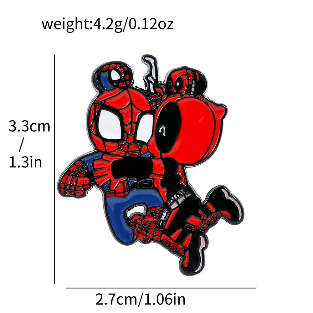 89 Spider-Man Alloy Brooch Marvel Superhero Spider-Man Metal Badge Backpack Jacket Personalized Decoration
