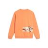 Li-Ning Wade Series Letter Print Plush Warm Loose Pullover Sweatshirt Unisex Tops Sweet-Pie-Orange AWDT941-7