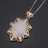 Jewelry Imitation Natural Hetian Jade New Necklace Women's Retro Gold-plated Jade Natural Chalcedony Pendant
