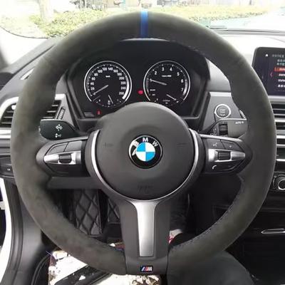 Hand-stitch Non-slip Suede Car Steering Wheel Cover for BMW F87 M2 F80 M3 F82 M4 M5 F12 F13 M6 F85 X5 M F86 X6