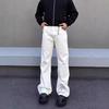 Amerikanische Retro-Waschweiß-Micro-Pull-Jeans Herren Clean Fit Locker und Vielseitig Trendige Hose
