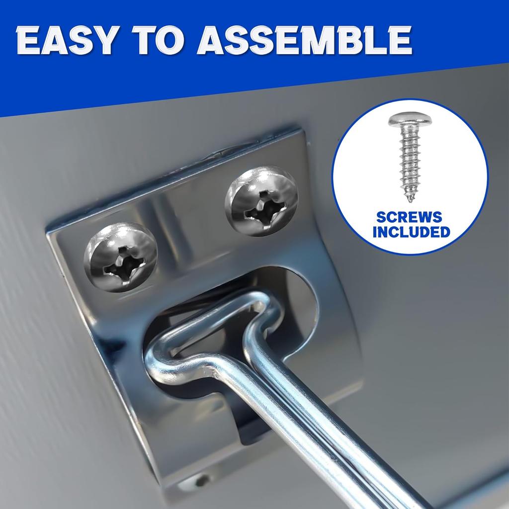 Lonffery Rv Door Latch, RV Door Holder, 304 Stainless Steel Trailer Latch, 4 Inches