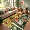2D Rooster and Hen Chicken Carpet Bedroom Full Cover Living Room Rug Resistant To Dirt Easy To Maintain Soft Kitchen Decor Mat