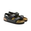 Milano Unisex Round Toe Flat Buckle Commuter Beach Sandals Black Regular Fit 0034791