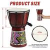Goghost Tambor Djembe de Madeira 4,5 polegadas x 8 polegadas Mogno Esculpido Tambor Africano Manual Cabeça de Pele de Cabra Estilo África Ocidental Profissional Crianças Iniciantes