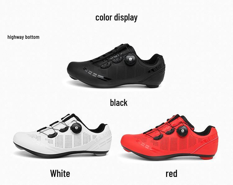 Unisex Mountain and Road Cycling Shoes with Hard Soles and Lock System