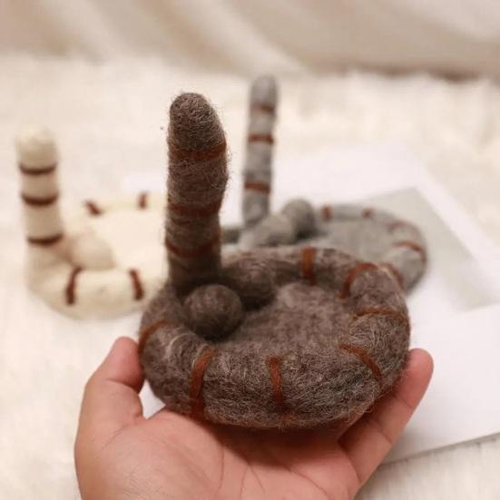 Kattenkont Vilt Onderzetter Grappige Koffieonderzetters Zachte Absorberende Tafelmatten Elegante Woondecoratie Cadeau voor Kattenliefhebbers