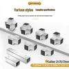 Stainless Steel Weld-Free Square Tube Connector for Shelves - 20/25/30mm
