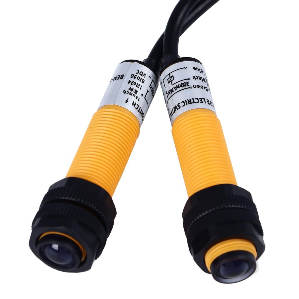 2pcs M12 Photoelectric Switch PNP DC Normally Open Fast Induction Proximity Sensor with LED Indicato