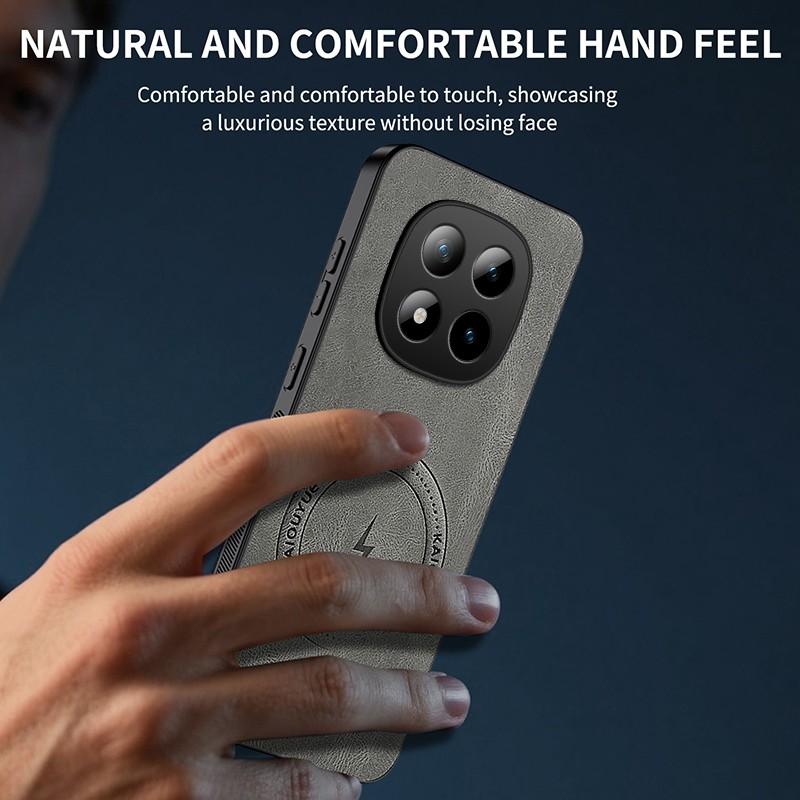 For Xiaomi Redmi Note 15 Pro + Note15 Pro 14C Case Magnetic Fashion PU Leather Shockproof Protection Phone Back Cover Coque