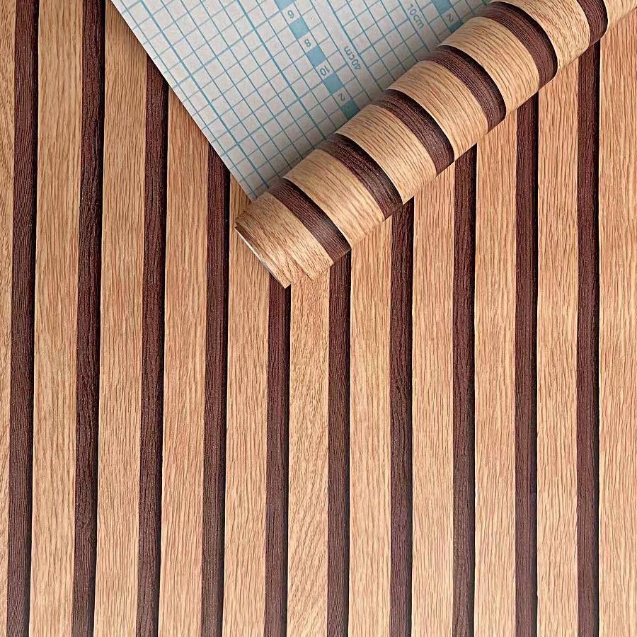 

Yellow Lines Imitation Grid Stripes PVC Self-adhesive Wallpaper Living Room Dining Room Bedroom Background Wall Stickers 45X300cm