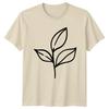 Simple Leaf Plant Design TShirt Botanical Illustration Nature Birthday