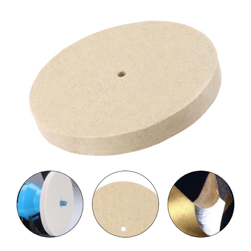 Metal Disc Pad Polisher Wheel Beige Buffing Garden Home Rotary Tool Wool 200x25mm Grinding Polishing Glass Hot