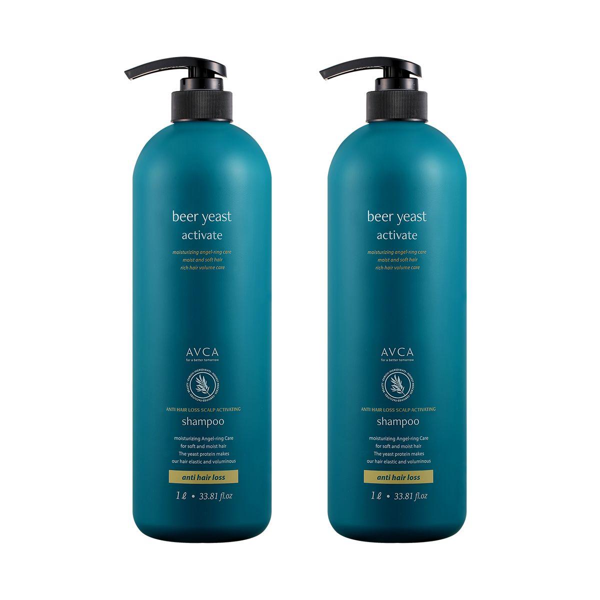 [Abka] Brewer s Yeast Scalp Care Hair Loss Relief Shampoo Tea Tree Scent 1000ml 2 Bottles