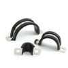 2Pcs 8-50MM 304 Stainless Steel Rubber Lined U Clips Cable Mounting Hose Pipe Clamp Mikalor