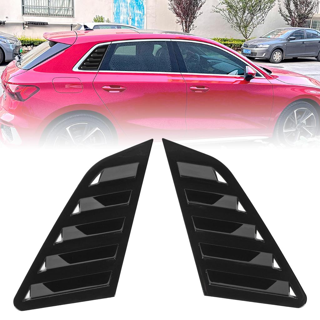 P  of Rear Window Louver Cover Sturdy ABS Left Right Side Window Shutter Cover Trim for     8Y Hatchback