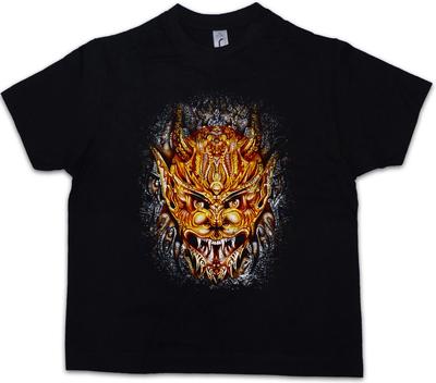 DEVIL OF DE ANDY Kids Boys T-Shirt Skull Devil Satan Daemon Satanism 666 Tattoo