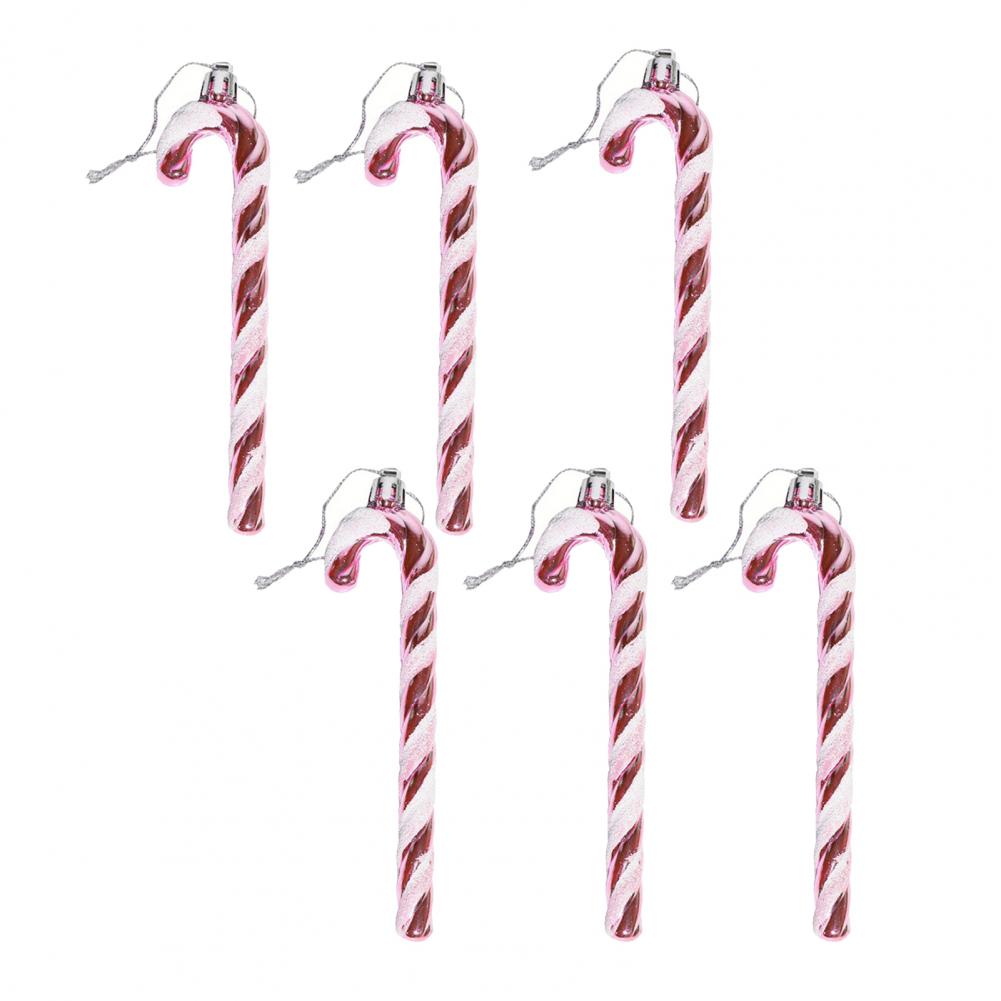 Realistic Candy Cane Decoration Christmas Candy Cane Ornaments Set 6 Plastic Twisted Candy Canes 12 Green White Xmas for Holiday