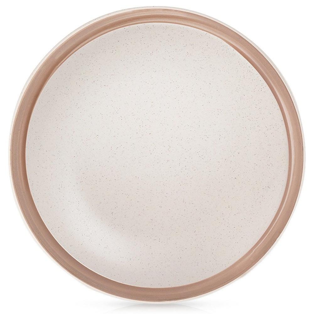 Small Dessert Plate for Cake, Desserts, Snacks, Beige, 20.5 cm