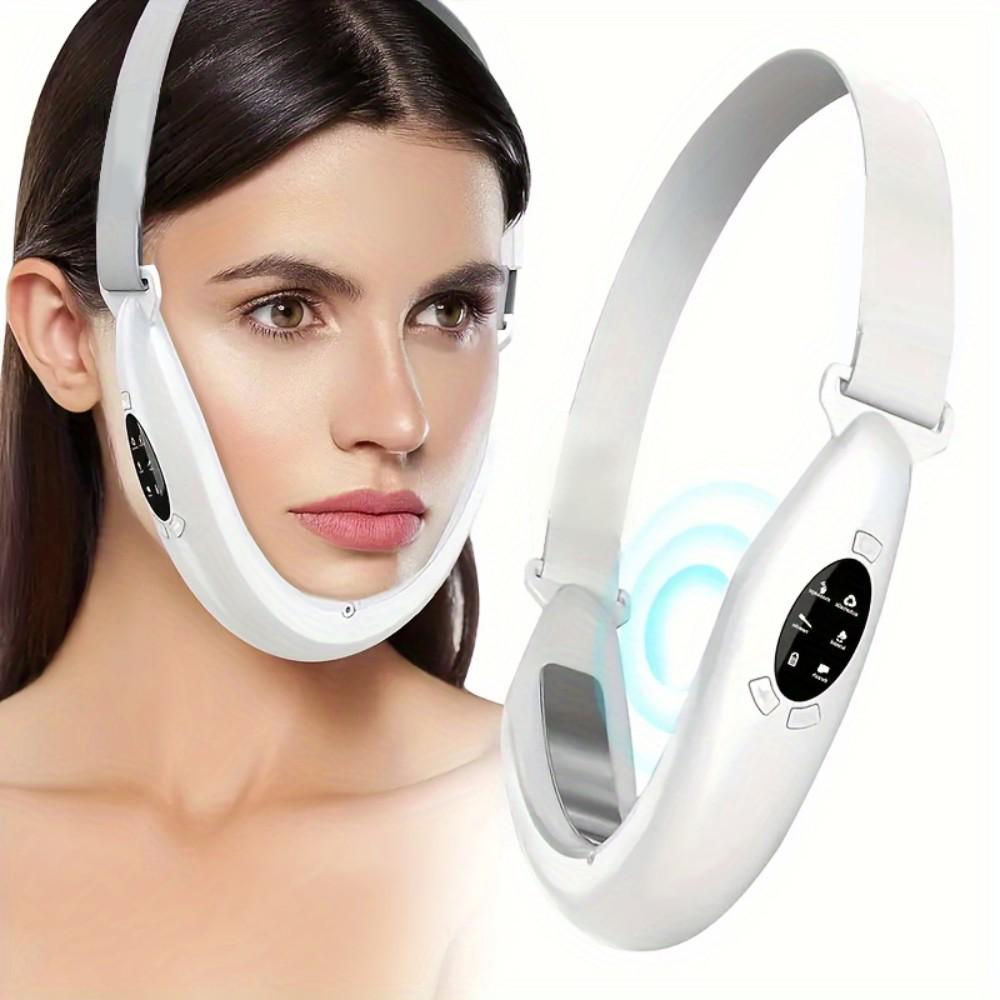 

Регулируемый микротоковый V-образный массажер для лица для омоложения кожи белый