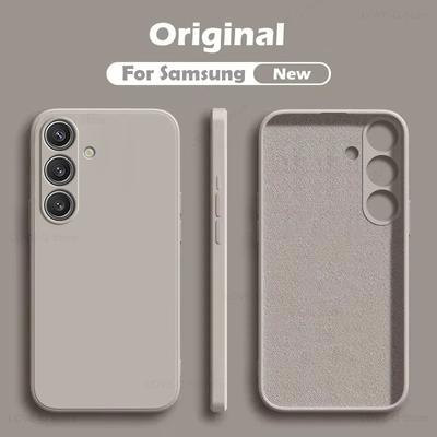 Capas de silicone líquido para Samsung Galaxy S24 S23 S22 Ultra, S24 ...