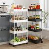 Movable Gap Storage Rack Multifunctional Cart Storage Shelf Slim Slide Organizer Shelf Kitchen Bathroom Livingroom Holders Racks