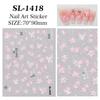 5D Embossed Pink Flower & Butterfly Nail Art Stickers - Charming DIY Nail Decals