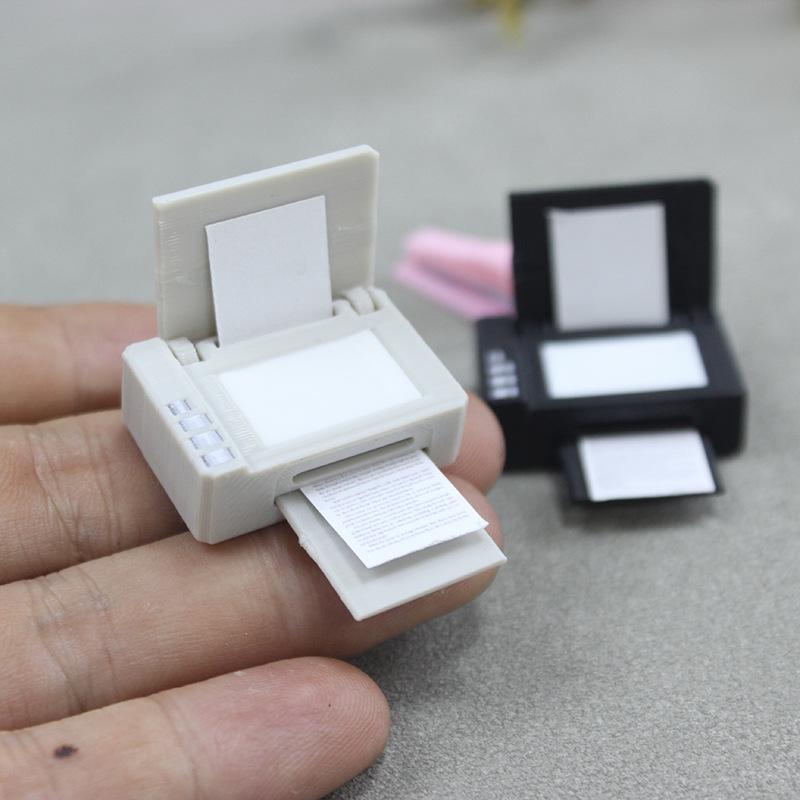 1:12 Miniature Office Scene Props - Realistic Printer Model for BJD Dolls