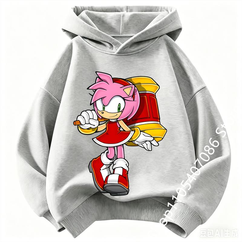 Boys Girls Outfits Clothing Kids Cute Cartoon Thick Hoodie Fashion Soft Clothes Sweatshirt