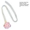 Yousheng Waist Chain Imitation Pearls 3D Flower Decor Waist Chain Adjustable Fit Retro Dress Waist Belt Special Occasions Accessory