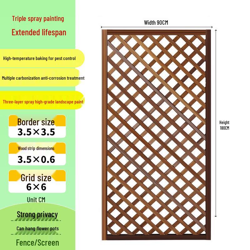 Anti-Corrosion Wood Garden Fence & Climbing Frame for Outdoor Spaces
