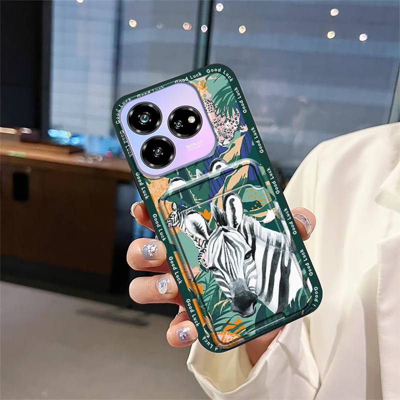 Cartoon Dirt-resistant Phone Case For ZTE Blade V60 Design/Axon 60 Lite Full wrap Graffiti protective Cover Card slot