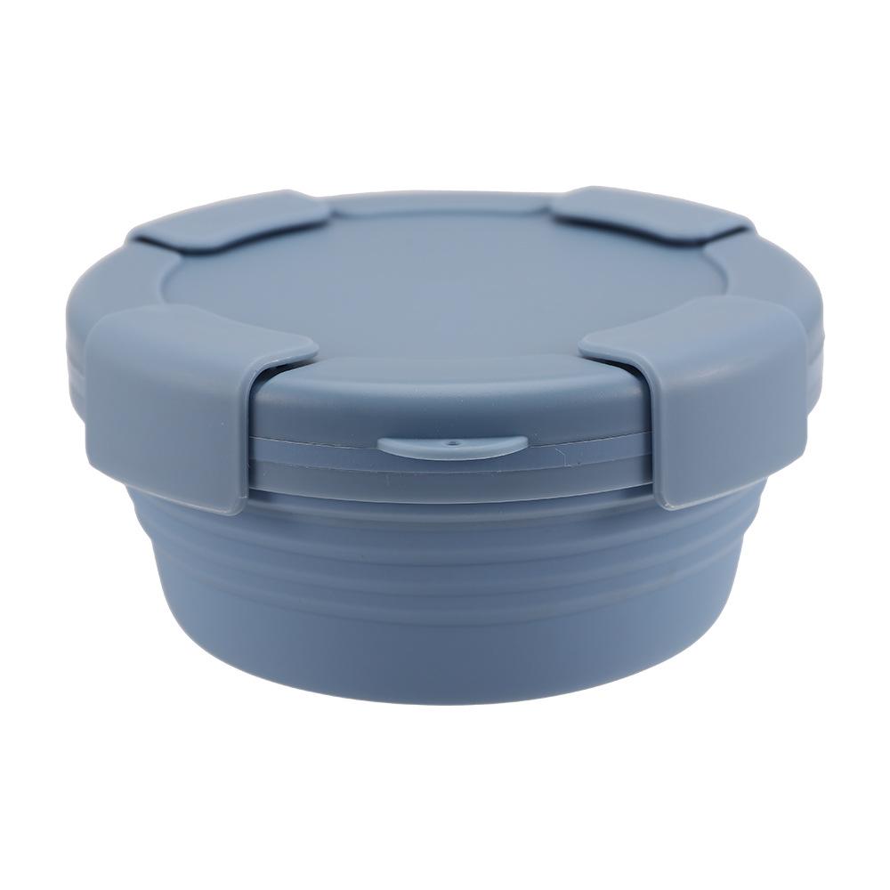 Creative portable silicone folding lunch box for office workers, microwaveable food storage container, storage box, cafeteria lunch box