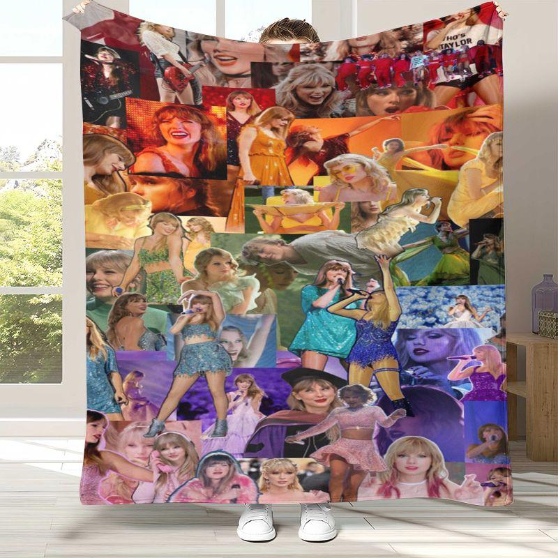 Famous T-Taylor Singer Singer Flannel Blanket,Ultra Soft Warm Plush Throw for Home Bedroom Bed Sofa Cover Office Camping Picnic