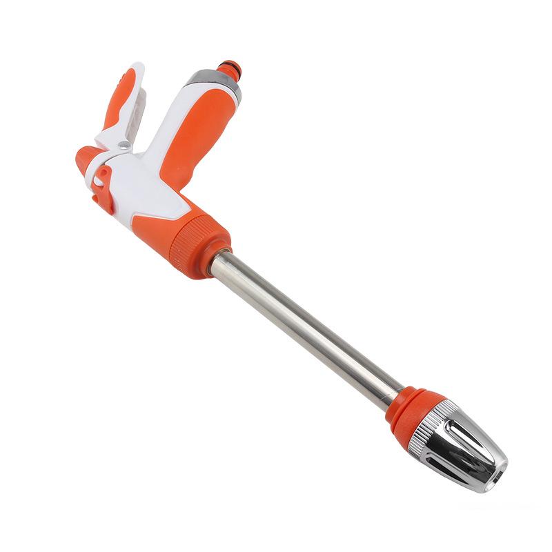 High-Pressure Long Handle Water Gun with Foam Cannon and Rubber Grip for Car Wash