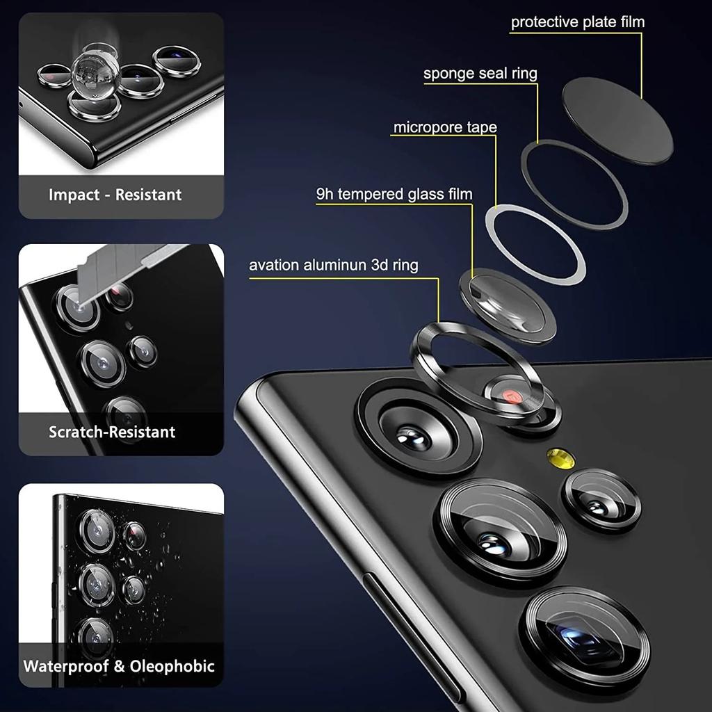 For Galaxy ZFOL7 Z FOLD7 FOLD6 FOLD5 Rear Camera Tempered Glass Film Anti-Fog AR Coating Blac Silvery Protective