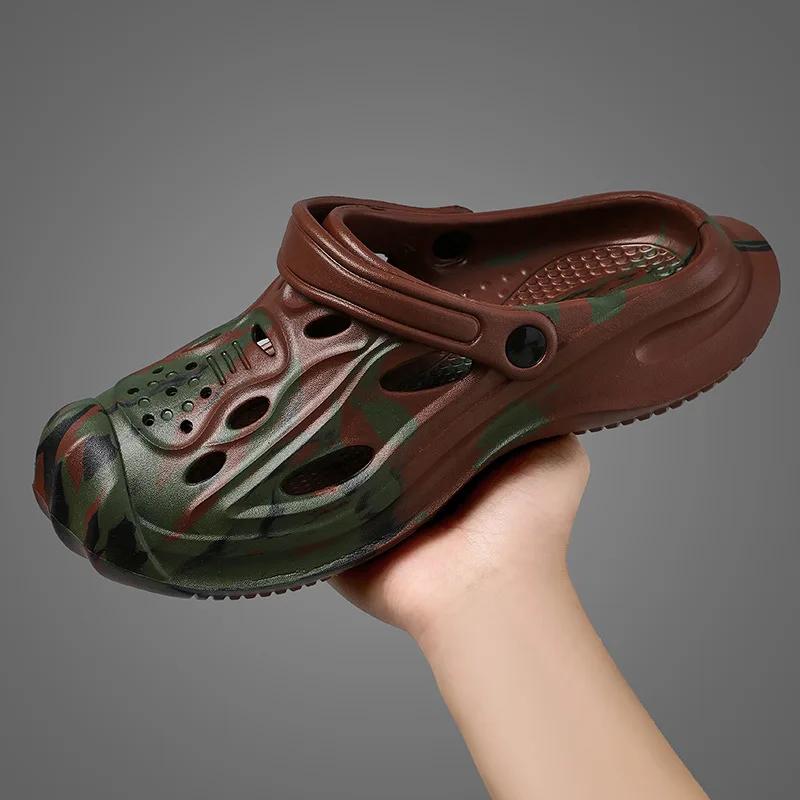 Fashion Summer Men Clogs Camouflage Sandals Classic Beach Slippers Male Soft EVA Indoor Slides Lover Flip Flop Outdoor Men Garden Shoes
