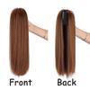 16" Short Straight Claw Clip in Ponytail Extension Synthetic Hairpieces for Women Daily Party
