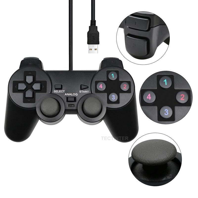 Kabelgebundener USB-PC-Controller Spiel-Joystick Gamepad Vibration Joystick für Windows XP/7/8/10 Joypad für PC Windows Computer Laptop