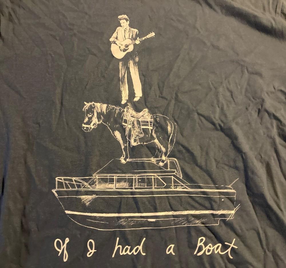 1 side LYLE LOVETT IF I HAD A BOAT Shirt Short Sleeve Black Unisex S-5XL 1H0430 Unisex T-Shirt XXXXL