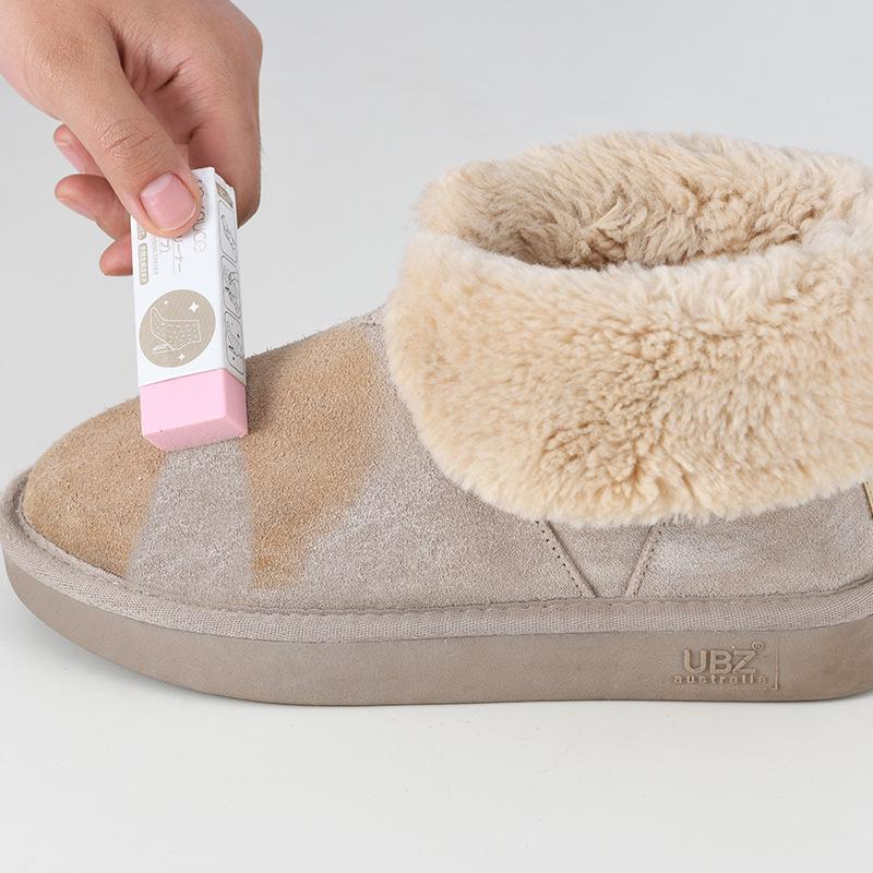 Japanese Deerskin Suede Eraser Sneakers with Special Brush for Cleaning and Care