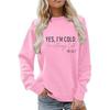 Women's Autumn/Winter Casual Round Neck Sweatshirt - Cold Letter Number Print