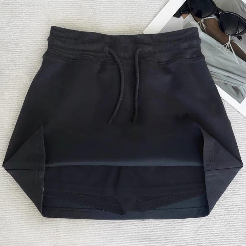 

Серая юбка Женский новый стиль Маленькая летняя спортивная юбка Короткая юбка Повседневный костюм А-силуэта и юбка на талии XL