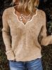 2025 Women's V-neck Knit Pullover Sweater - Cute, Multiple Colors, In Stock
