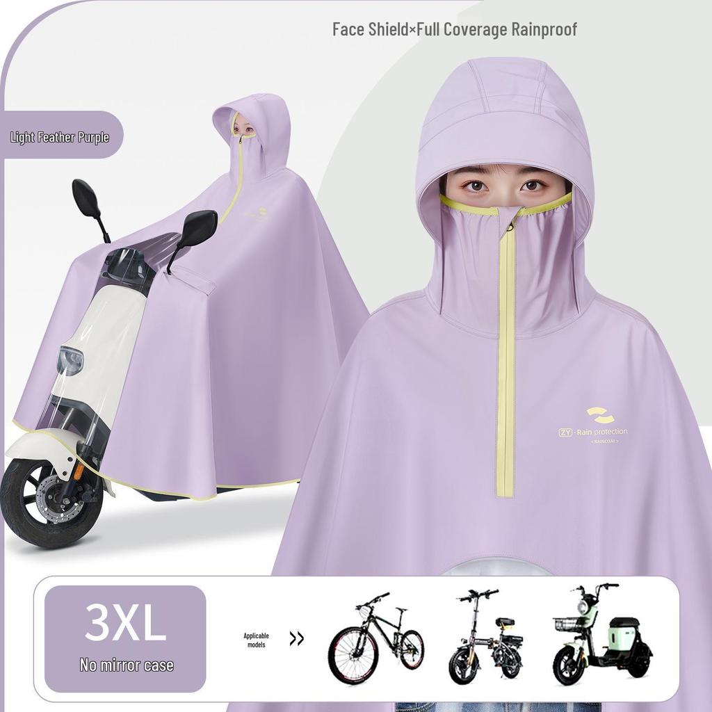 Universal Electric Vehicle Raincoat: Riot-Proof, Oxford Cloth, Unisex Poncho, Plus Size, Long Style Motorcycle Cover