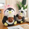 Kawaii Penguin Plush Toy Lovely Penguin Turn To Dinosaur Rabbit Unicorn Stuffed Doll Soft Cartoon Animal Pillow Birthday Gift