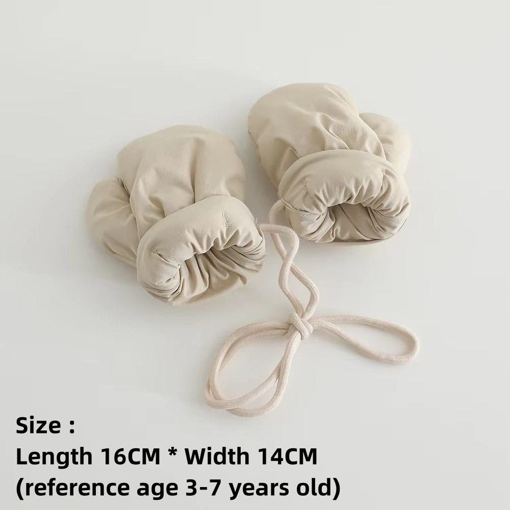 1 Pair Solid Color Kid Gloves Winter Warm Full Cover Glove Trendy Children's Gloves For Boys Girls